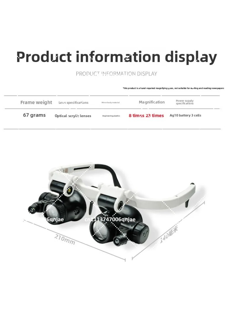 Lupa de Cabeça com Iluminação  - Electronics Repair Glasses avaliação e preço