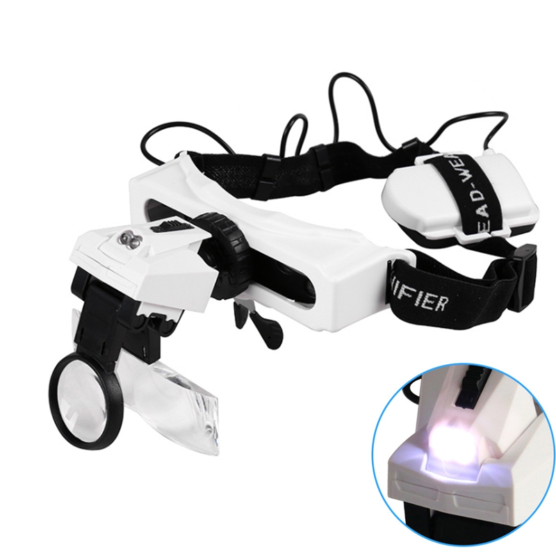 Iluminado Headband Magnifier c - Electronics Repair Glasses avaliação e preço