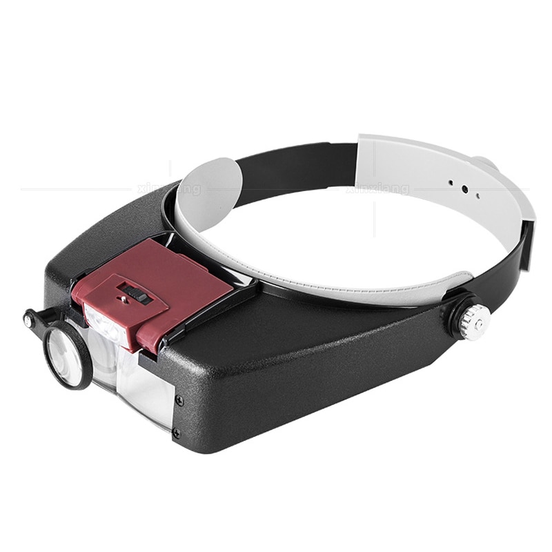 10x lupa óculos de cabeça led  - Electronics Repair Glasses avaliação e preço
