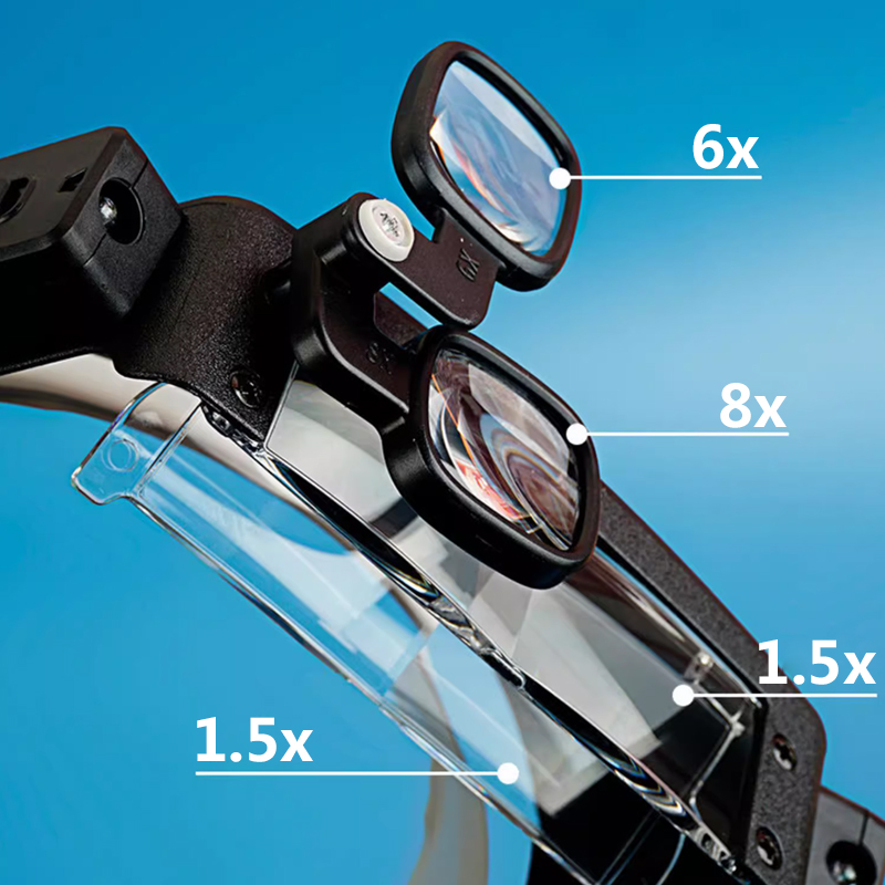 Nova bandana lupa luzes led lu - Electronics Repair Glasses avaliação e preço